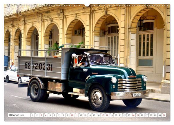 Produktbild: CHEVY POWER - Amerikanische Pickup Trucks in Kuba (Wandkalender 2026 DIN A2 quer), CALVENDO Monatskalender