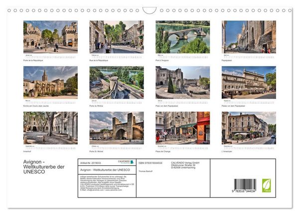Produktbild: Avignon - Weltkulturerbe der UNESCO (Wandkalender 2026 DIN A3 quer), CALVENDO Monatskalender