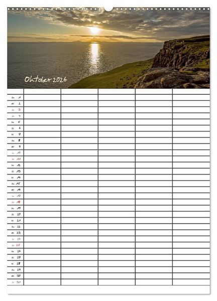 Produktbild: Isle of Skye - Schottlands Inseln - Familienplaner (hochwertiger Premium Wandkalender 2026 DIN A2 hoch), Kunstdruck in Hochglanz