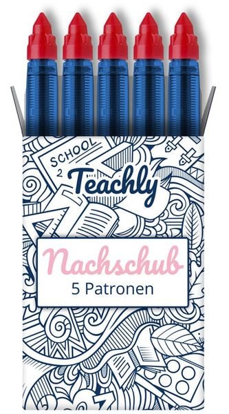 Produktbild: Teachly Nachschub Patrone 5er Set Rot