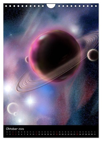 Produktbild: Die Welt der Planeten (Wandkalender 2026 DIN A4 hoch), CALVENDO Monatskalender