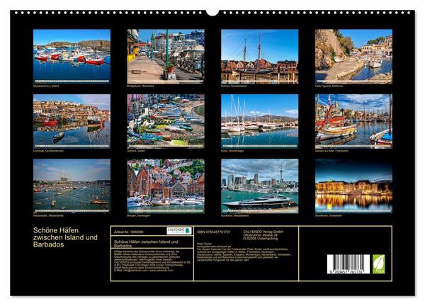 Produktbild: Sch&ouml;ne H&auml;fen zwischen Island und Barbados (hochwertiger Premium Wandkalender 2026 DIN A2 quer), Kunstdruck in Hochglanz