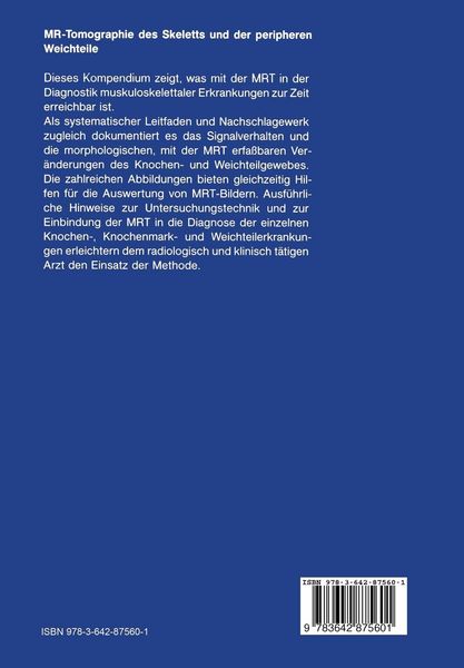 Produktbild: MR-Tomographie des Skeletts und der peripheren Weichteile