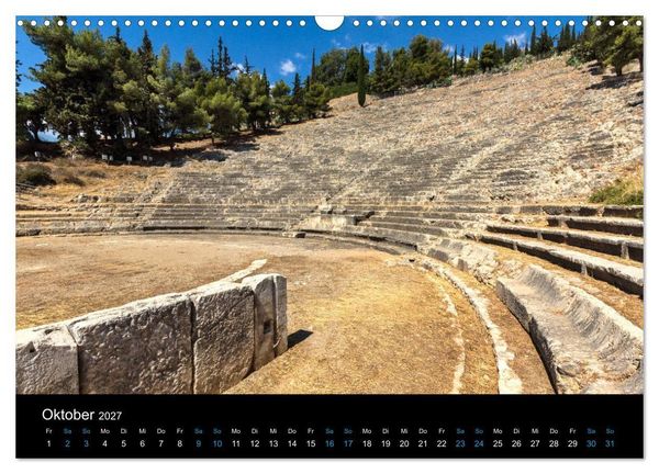 Produktbild: Peloponnes, Griechisches Urgestein von grandioser Sch&ouml;nheit. Die Regionen Argolis, Korinthia und Attika (Wandkalender 2027 DIN A3 quer), CALVENDO Monatskalender