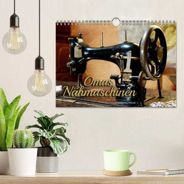 Produktbild: Omas N&auml;hmaschinen (Wandkalender 2026 DIN A4 quer), CALVENDO Monatskalender