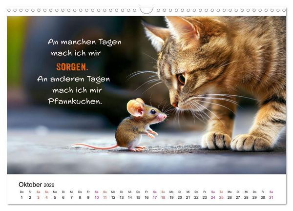 Produktbild: Tierische Klugschei&szlig;er (Wandkalender 2026 DIN A3 quer), CALVENDO Monatskalender