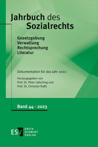 Produktbild: Jahrbuch des Sozialrechts (der Gegenwart). Gesetzgebung - Verwaltung... / Jahrbuch des Sozialrechts - - Dokumentation f&uuml;r das Jahr 2022