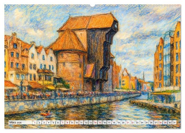 Produktbild: Danzig entdecken - Sehensw&uuml;rdigkeiten der polnischen Hansestadt (hochwertiger Premium Wandkalender 2026 DIN A2 quer), Kunstdruck in Hochglanz