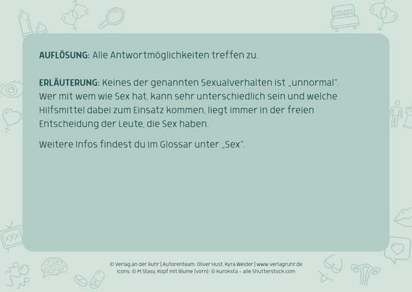 Produktbild: Das Sex-Quiz f&uuml;r Schule und Jugendarbeit