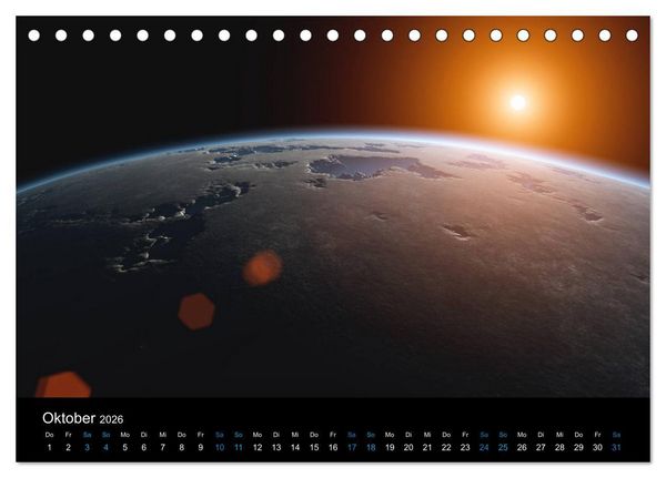 Produktbild: Weit entfernte unbekannte Welten (Tischkalender 2026 DIN A5 quer), CALVENDO Monatskalender