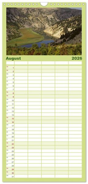 Produktbild: Familienplaner 2026 - Kroatiens wilde Sch&ouml;nheit mit 5 Spalten (Wandkalender, 21 x 45 cm) CALVENDO