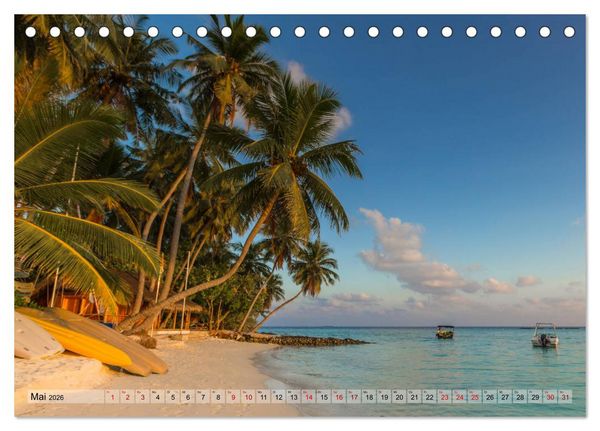 Produktbild: Malediven - Traumhaftes Paradies im Indischen Ozean (Tischkalender 2026 DIN A5 quer), CALVENDO Monatskalender