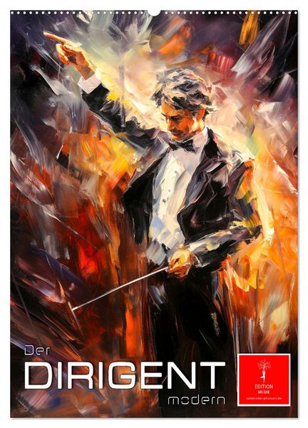 Der Dirigent modern (Wandkalender 2026 DIN A2 hoch), CALVENDO Monatskalender