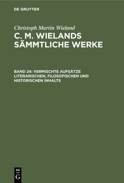 Produktbild: Vermischte Aufs&auml;tze literarischen, filosofischen und historischen Inhalts