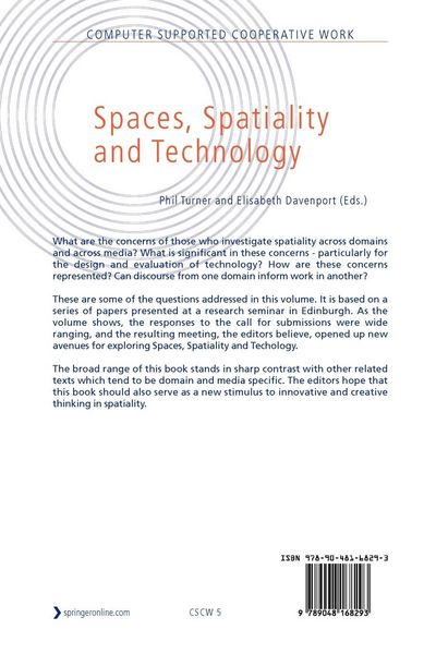 Produktbild: Spaces, Spatiality and Technology