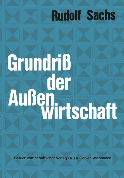 Produktbild: Grundri&szlig; der Au&szlig;enwirtschaft