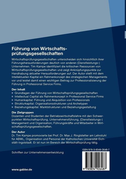 Produktbild: F&uuml;hrung von Wirtschaftspr&uuml;fungsgesellschaften