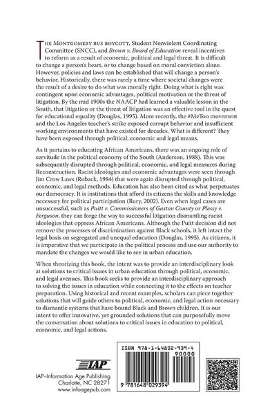 Produktbild: Economic, Political and Legal Solutions to Critical Issues in Urban Education and Implications for Teacher Preparation