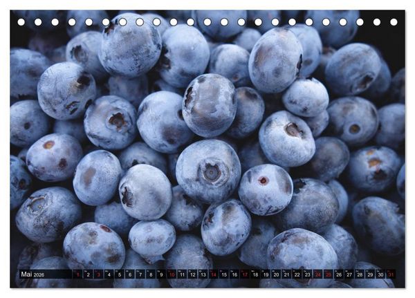 Produktbild: Superfood Blaubeere. Ich esse gerne Heidelbeeren! (Tischkalender 2026 DIN A5 quer), CALVENDO Monatskalender
