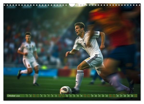 Produktbild: Fu&szlig;ball - Dynamik am Ball (Wandkalender 2026 DIN A3 quer), CALVENDO Monatskalender