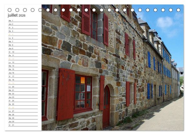 Produktbild: Bretagne Finist&egrave;re balade estivale &agrave; Camaret-sur-Mer (Calendrier de bureau 2026 DIN A5 vertical), CALVENDO calendrier mensuel