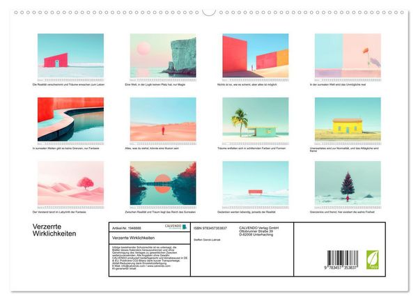 Produktbild: Verzerrte Wirklichkeiten (hochwertiger Premium Wandkalender 2026 DIN A2 quer), Kunstdruck in Hochglanz