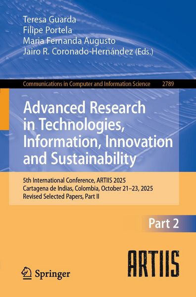 Produktbild: Advanced Research in Technologies, Information, Innovation and Sustainability