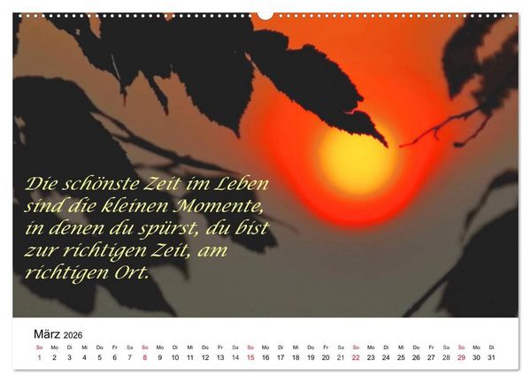 Produktbild: Lebensweisheiten 2026 (Wandkalender 2026 DIN A2 quer), CALVENDO Monatskalender