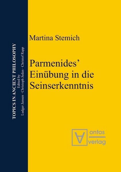 Produktbild: Parmenides' Ein&uuml;bung in die Seinserkenntnis