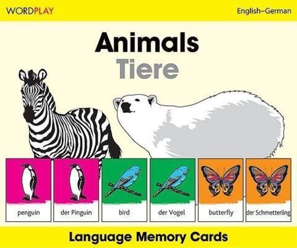 Wordplay Language Memory Cards-Animals (English-German)