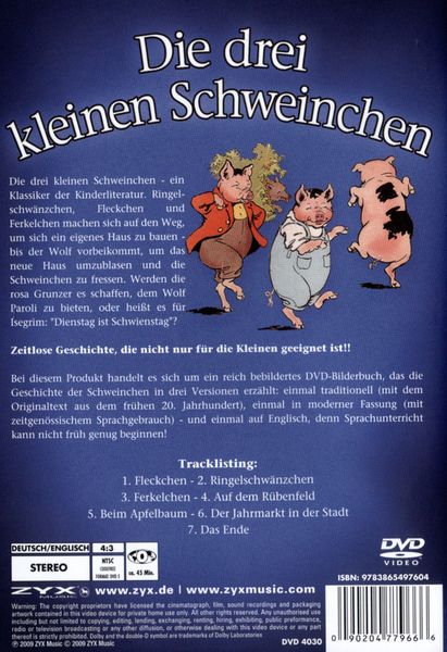 Produktbild: Die drei kleinen Schweinchen (Bilderbuch-DVD)
