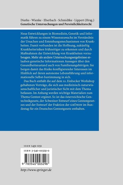 Produktbild: Genetische Untersuchungen und Pers&ouml;nlichkeitsrecht
