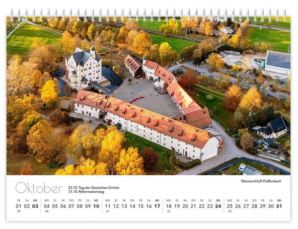 Produktbild: Kalender Sachsen von oben kompakt 2027