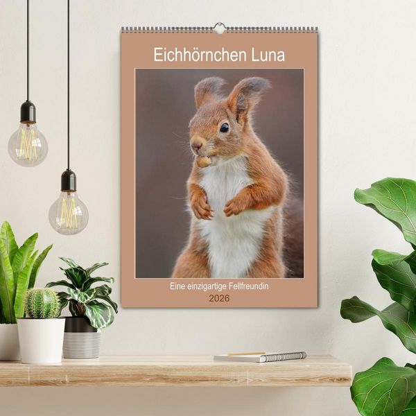 Produktbild: Eichh&ouml;rnchen Luna (Wandkalender 2026 DIN A2 hoch), CALVENDO Monatskalender