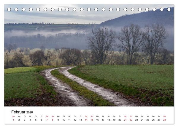 Produktbild: Wege in der Natur - Kraichgau und Enzkreis (Tischkalender 2026 DIN A5 quer), CALVENDO Monatskalender