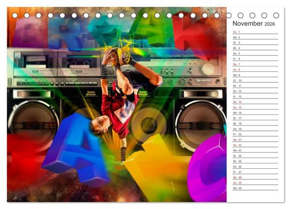 Produktbild: Break Dance (Tischkalender 2026 DIN A5 quer), CALVENDO Monatskalender