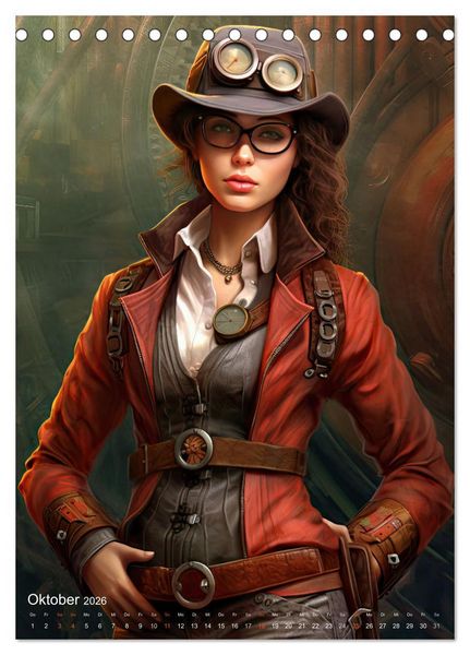 Produktbild: Steampunk Ladies (Tischkalender 2026 DIN A5 hoch), CALVENDO Monatskalender