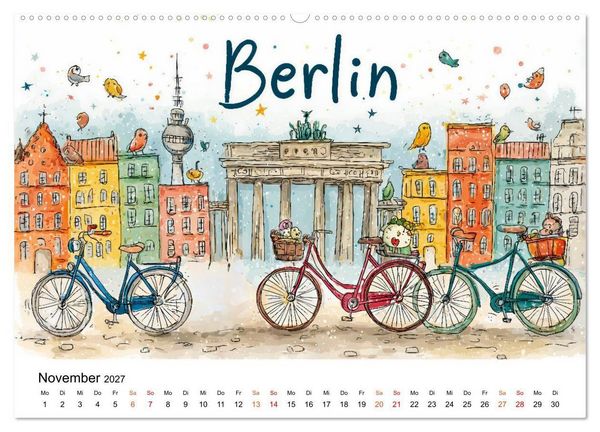 Produktbild: St&auml;dte - Weltreise in Bunt (hochwertiger Premium Wandkalender 2027 DIN A2 quer), Kunstdruck in Hochglanz