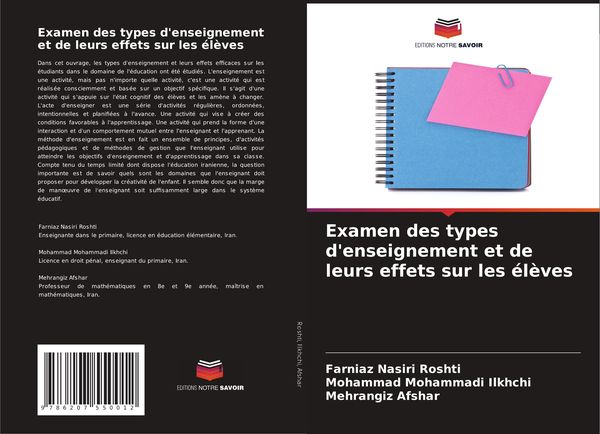 Produktbild: Examen des types d'enseignement et de leurs effets sur les &eacute;l&egrave;ves