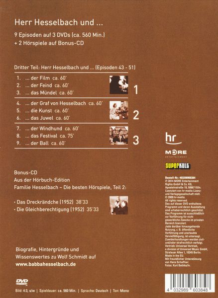 Produktbild: Die Hesselbachs und... - Der dritte Teil der Kultserie [3 DVDs] (+ CD)
