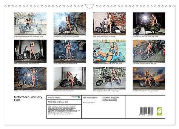 Produktbild: Motorr&auml;der und Sexy Girls (Wandkalender 2026 DIN A3 quer), CALVENDO Monatskalender