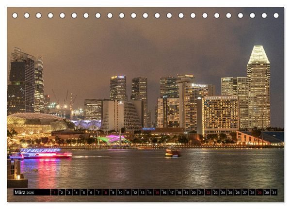 Produktbild: Asien - Singapur (Tischkalender 2026 DIN A5 quer), CALVENDO Monatskalender