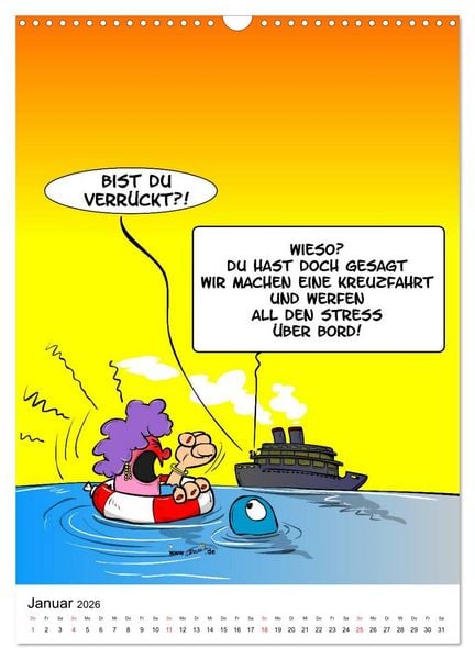 Produktbild: Trumix Cartoons - Nichts geht mehr (Wandkalender 2026 DIN A3 hoch), CALVENDO Monatskalender