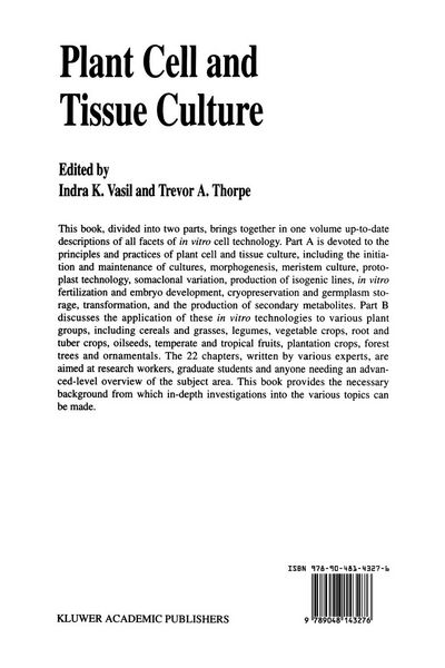 Produktbild: Plant Cell and Tissue Culture