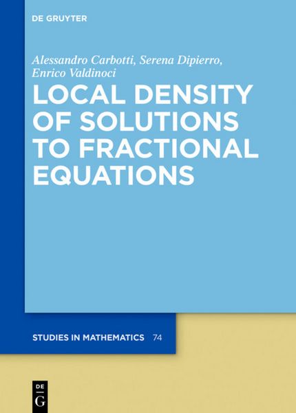Produktbild: Local Density of Solutions to Fractional Equations