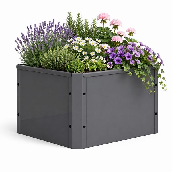Produktbild: Metall Pflanzkasten Blumenkasten 50x40 Balora M