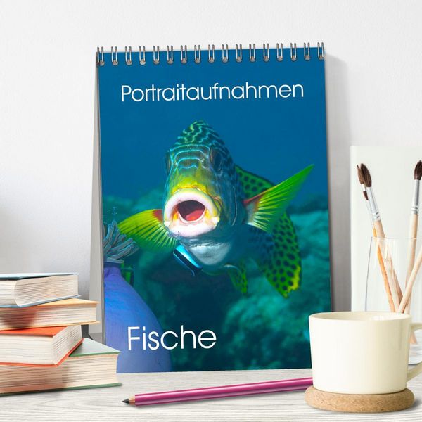 Produktbild: Portraitaufnahmen - Fische (Tischkalender 2026 DIN A5 hoch), CALVENDO Monatskalender