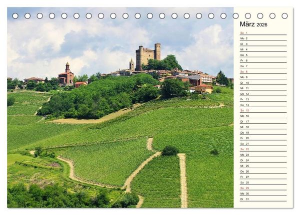 Produktbild: Die Langhe - Im Herzen des Piemonts (Tischkalender 2026 DIN A5 quer), CALVENDO Monatskalender