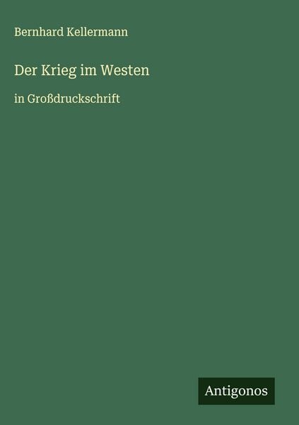 Produktbild: Der Krieg im Westen