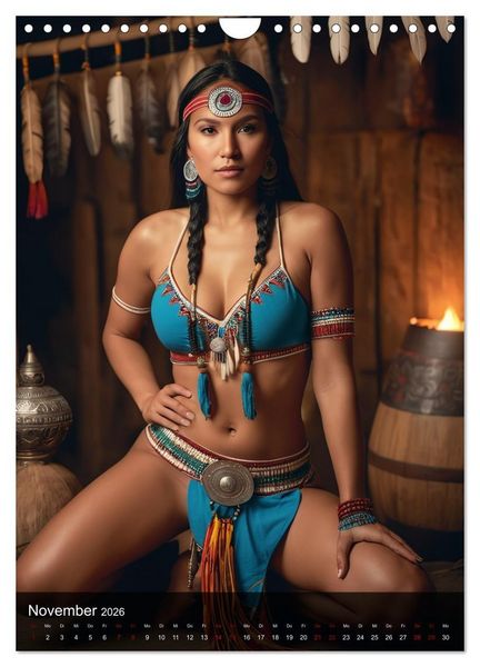 Produktbild: Native American Girls (Wandkalender 2026 DIN A4 hoch), CALVENDO Monatskalender